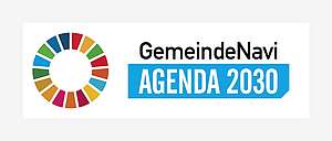 Logo GemeindeNavi Agenda 2030 mit SDGs-Farbenrad
